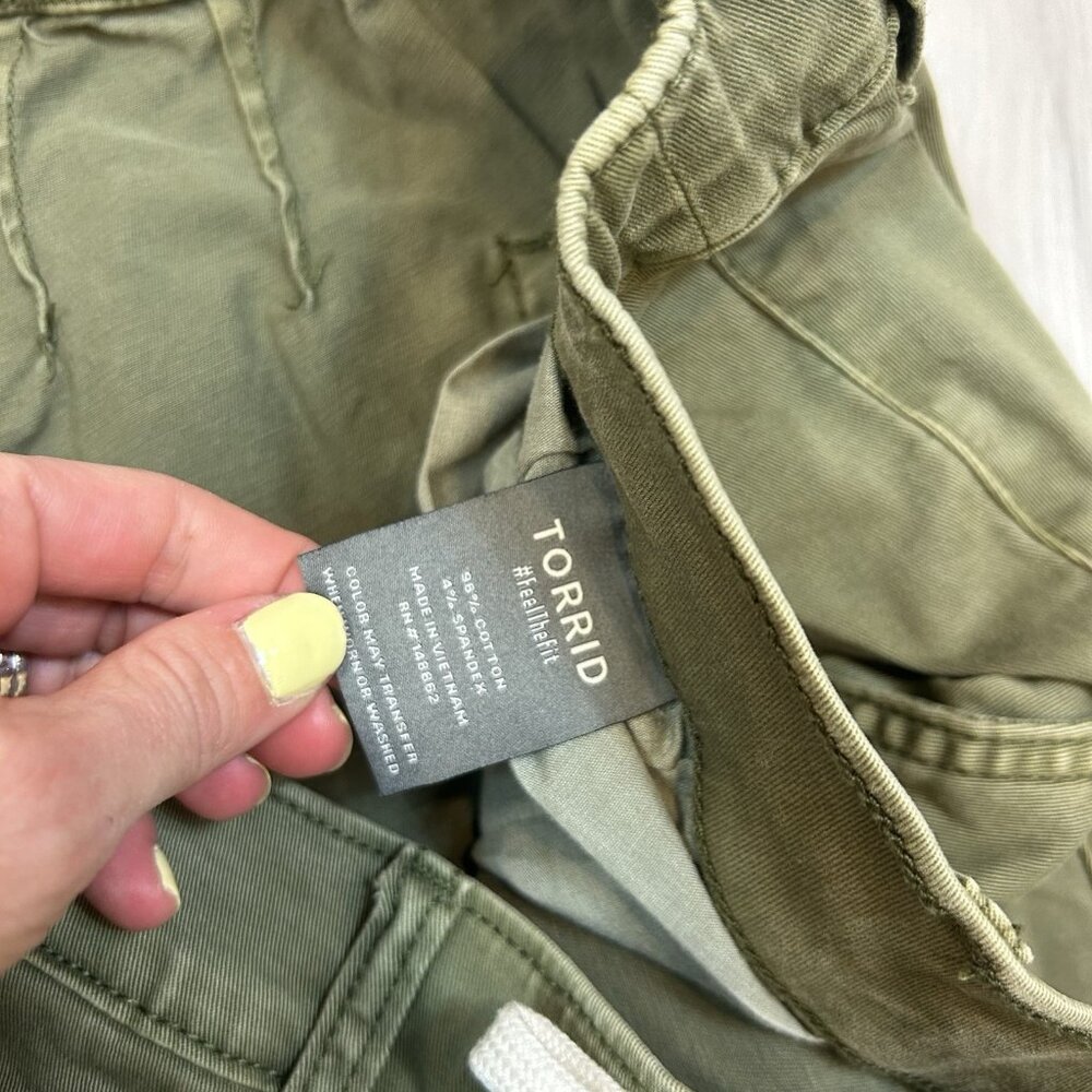 Olive Drawstring Utility Pants - Women - Picture 5 of 10